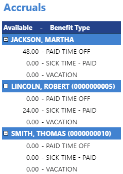 employee accruals